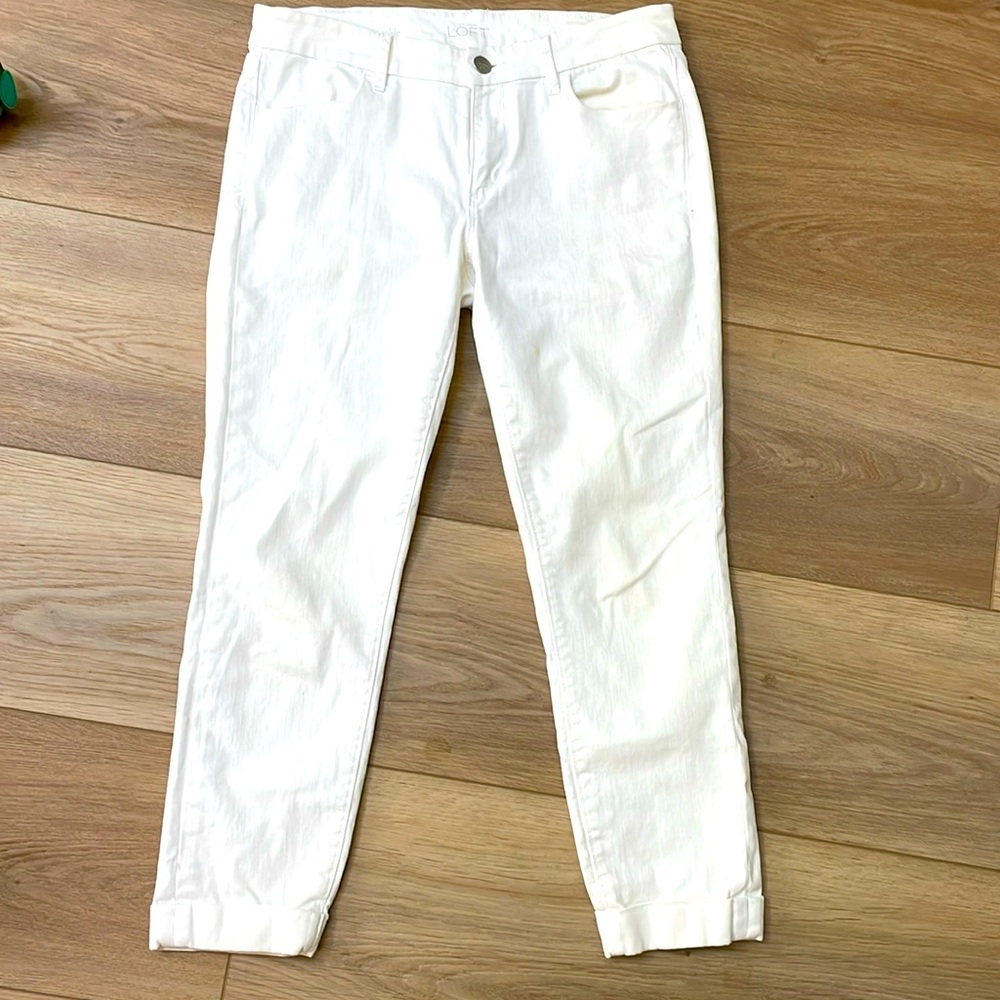 Ann Taylor Loft White Jeans